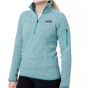 Patagonia better sweater fleece jacket 1/4 zip teal size medium